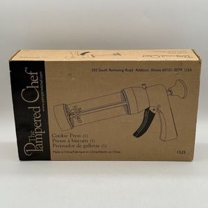 Retired Pampered Chef Cookie Press W/16 Disc Patterns Complete Model‎ 1525 EUC